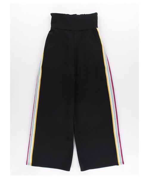 E hyphen world gallery（イーハイフンワールドギャラリー）の「M ラインジャージワイドパンツ（パンツ・ブラック/レッド/ネイビー・F）」の8枚目の写真