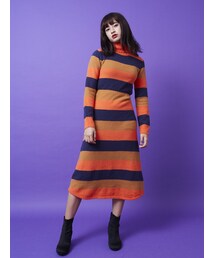 E hyphen world gallery | M ボーダーニットワンピース(ワンピース/ドレス)