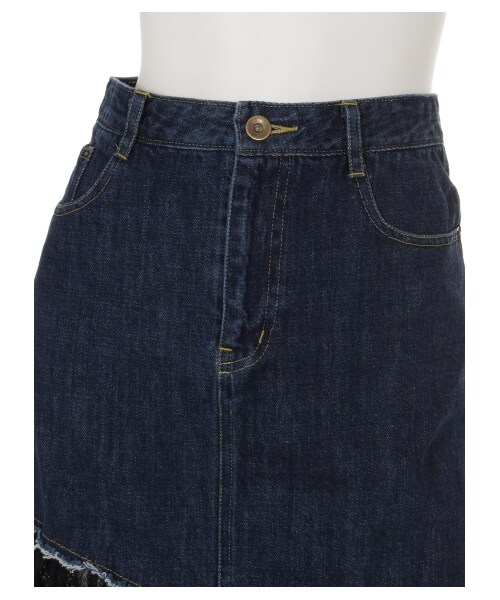 lilLilly（リルリリー）の「レースヘムデニムスカート（）」 - WEAR 