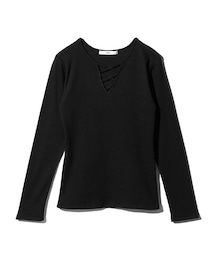 GRL | レースアップテレコリブトップス(Tシャツ/カットソー)
