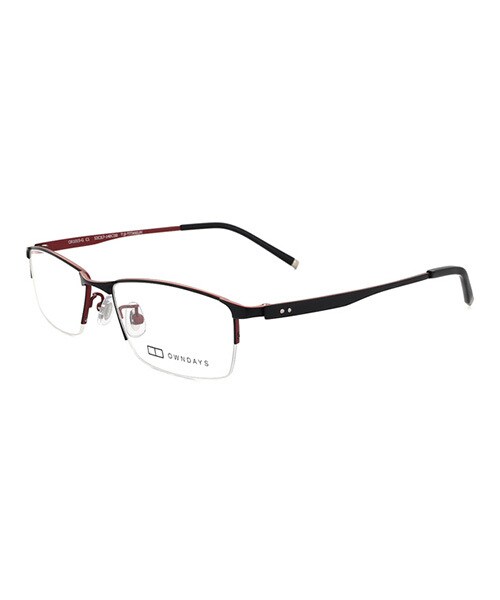 OWNDAYS（オンデーズ）の「OR1015-G / OWNDAYS（メガネ・レディース・ブラック / レッド/ガン / ネイビー/ブラウン/ネイビー / ブラック・53□17－140○30）」の2枚目の写真