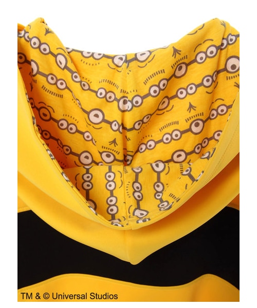 earth music&ecology（アースミュージックアンドエコロジー）の「＜WEB限定受注生産＞ミニオン ジャージ（トップス・ブラック/イエロー・F）」の7枚目の写真