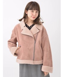 earth music&ecology | ＜先行予約＞フェイクムートンライダースコート(ジャケット/アウター)