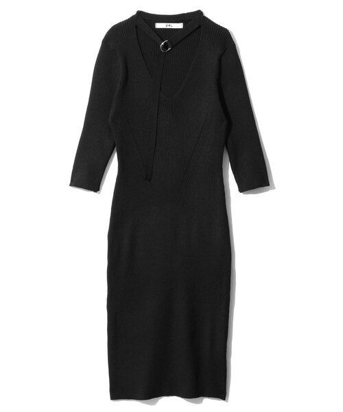 Grl グレイル の チョーカーデザインニットワンピース ワンピース Wear