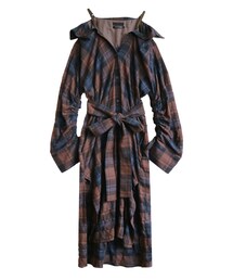 AULA | AULA　OFF SHOULDER SHIRT DRESS (CHECK)(ワンピース)