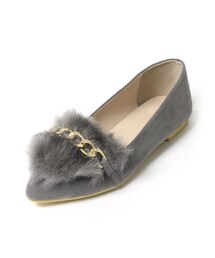 GRL | チェーン付きスエードエコファーパンプス(パンプス)