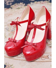 Bobon21 | リボンストラップパンプス/ハイヒール-全３色-(パンプス)