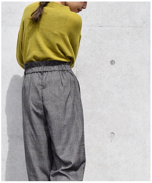 w closet（ダブルクローゼット）の「ハイウエストチェックパンツ（パンツ・レディース・ブラウン/チャコールグレー・FREE）」の11枚目の写真