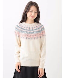 earth music&ecology | フェアアイルニットプルオーバー(トップス)