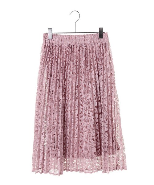 earth music&ecology（アースミュージックアンドエコロジー）の「ラッセルレースプリーツスカート（スカート・アイボリー/ブラック/ピンク・F）」の11枚目の写真