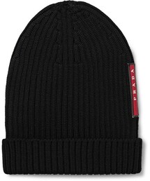 PRADA | Prada Ribbed Virgin Wool Beanie(帽子)