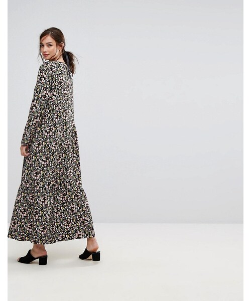 未使用) People Tree V＆A 花柄ロングワンピース ファッション