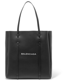 BALENCIAGA | Balenciaga - Printed Textured-leather Tote - Black(トートバッグ)