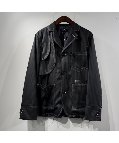 SYU.HOMME/FEMM（シュウ）の「【SYU.】Gentry stripe 3B-Jkt 