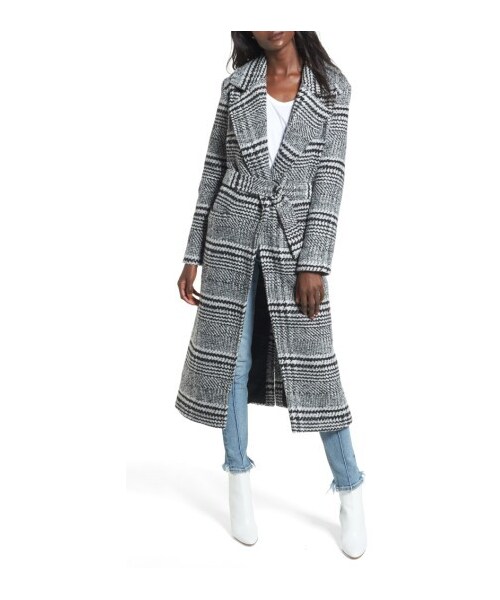 Lovers + Friends(ラヴァーズフレンズ)の「Women's Lovers + Friends Sabra Longline Plaid Coat(ジャケット/アウター・レディース・Black・Small)」の4枚目の写真