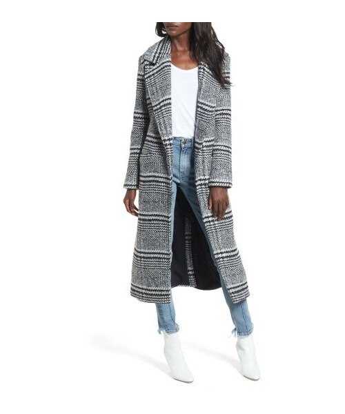 Lovers + Friends(ラヴァーズフレンズ)の「Women's Lovers + Friends Sabra Longline Plaid Coat(ジャケット/アウター・レディース・Black・Small)」の1枚目の写真