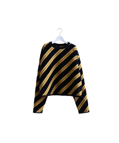 NEONSIGN(ネオンサイン)の「NEON SIGN REGIMENTAL SWEATER(ニット/セーター・レディース・ブラック/ブルー/その他・44(S)/46/46(M))」の2枚目の写真