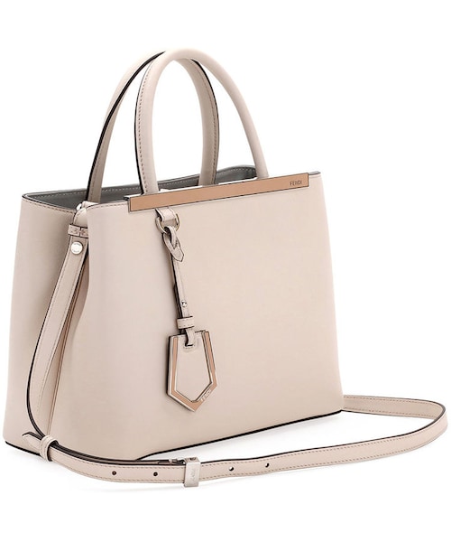 FENDI（フェンディ）の「Fendi 2Jours Petite Leather Tote Bag（ショルダーバッグ・レディース・Gray/Beige・One Size）」の3枚目の写真