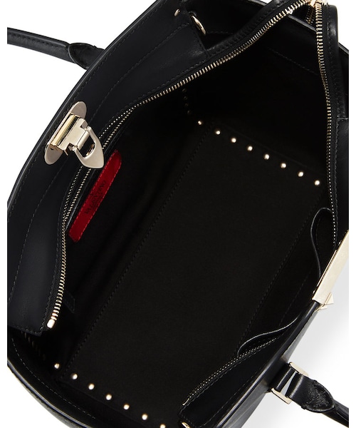 VALENTINO GARAVANI（バレンティノガラバーニ）の「Valentino Garavani Rockstud Small Leather Shopper Tote Bag（トートバッグ・レディース・Black/Pink・One Size）」の5枚目の写真