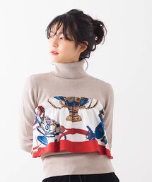 Ameri（アメリ）の「〈WEB限定〉リタスカーフドッキングニット