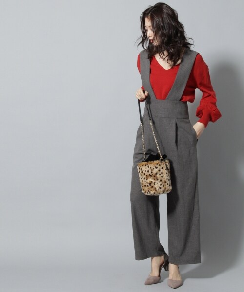 Andemiu（アンデミュウ）の「オールインワン（ワンピース/ドレス・チェック/グレー/ブラック）」の2枚目の写真