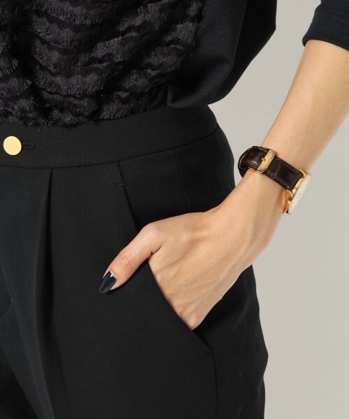 BABYLONE（バビロン）の「ＴＲキモウシガレットパンツ（パンツ・オフホワイト/キャメル/ネイビー）」の19枚目の写真