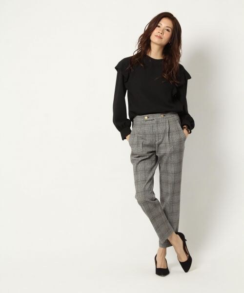 BABYLONE（バビロン）の「ＴＲキモウシガレットパンツ（パンツ・オフホワイト/キャメル/ネイビー）」の14枚目の写真