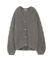 SNIDEL - 【未着用】snidel☆パールモヘアミドルカーディガン サックス SNIDEL（スナイデル）の「パールモヘアミドルカーディガン