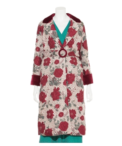 LILY BROWN（リリーブラウン）の「光沢ジャガードコート（ウールコート