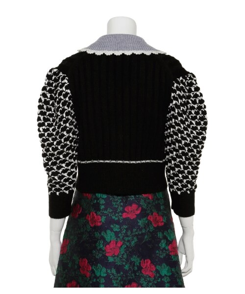 FURFUR（ファーファー）の「襟付きクロシェスリーブカーディガン  