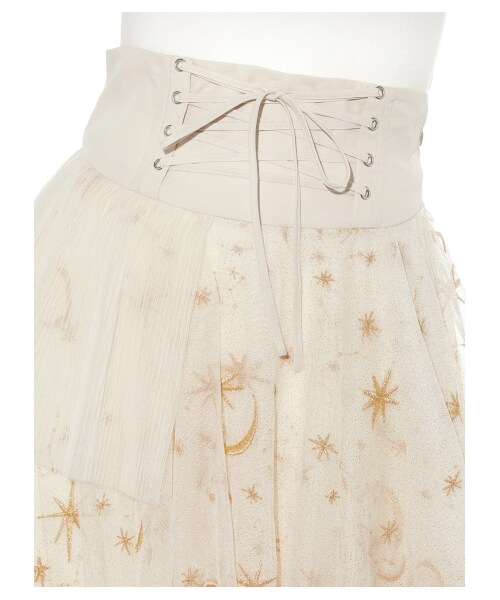 FURFUR（ファーファー）の「スターチュールスカート（フレアスカート  