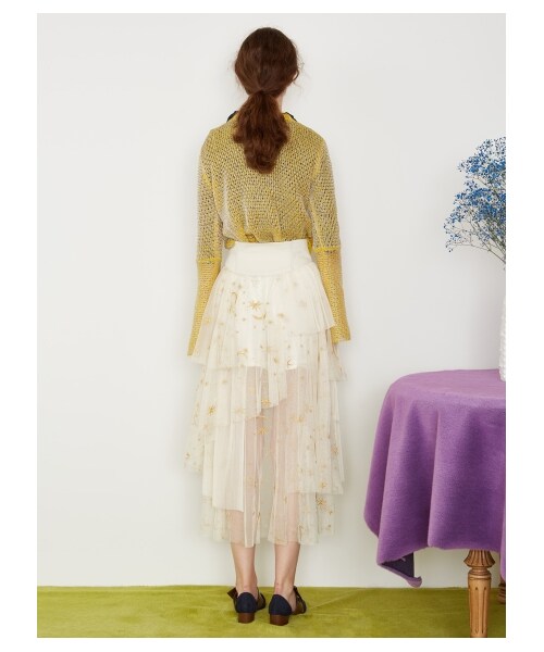 FURFUR（ファーファー）の「スターチュールスカート（フレアスカート  