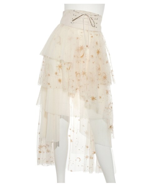 FURFUR（ファーファー）の「スターチュールスカート（フレアスカート  
