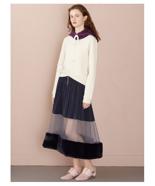 FURFUR（ファーファー）の「ハイウエストシアースカート（フレア  