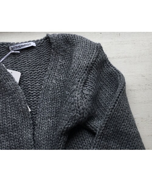 cache cache（カシュ カシュ）の「MINGO.　cardigan　(grey)（カーディガン/ボレロ・キッズ・その他）」の2枚目の写真