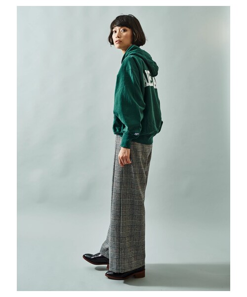 GARAGE OF GOOD CLOTHING（ガレージオブグッドクロージング）の「チェックワイドパンツ（パンツ・オフホワイト/ブラウン・36/38）」の3枚目の写真