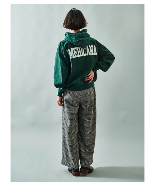 GARAGE OF GOOD CLOTHING（ガレージオブグッドクロージング）の「チェックワイドパンツ（パンツ・オフホワイト/ブラウン・36/38）」の4枚目の写真