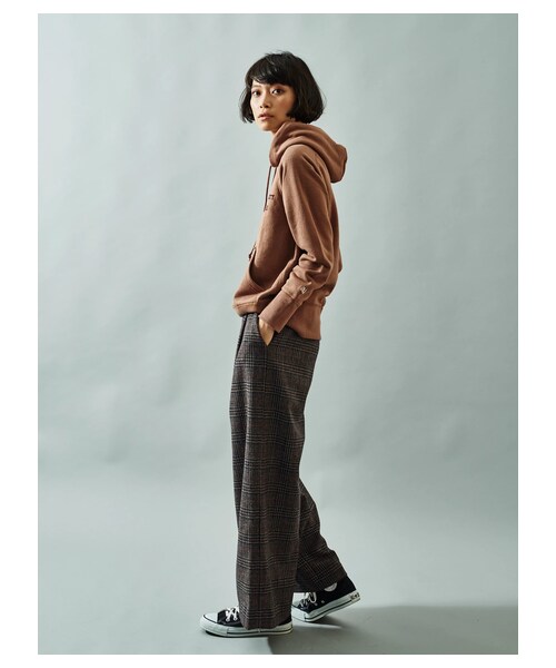 GARAGE OF GOOD CLOTHING（ガレージオブグッドクロージング）の「チェックワイドパンツ（パンツ・オフホワイト/ブラウン・36/38）」の6枚目の写真