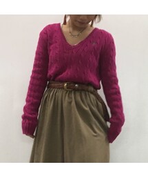 no brand | Ralph Lauren sport pink knit(ニット/セーター)
