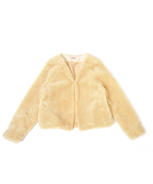 flower（フラワー）の「bearlish blouson～ﾍﾞｱﾘｯｼｭﾌﾞﾙｿﾞﾝ（ブルゾン・レディース・ブラウン/ホワイト・FREE）」の2枚目の写真