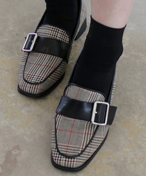 DHOLIC（ディーホリック）の「3TYPEスクエアトゥバックルローファー（ローファー・レディース・ブラック/グレー/ブラウン・230/235/240/245/250）」の3枚目の写真