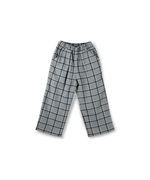 BRANSHES（ブランシェス）の「ツイル/チェックロングパンツ（その他パンツ・キッズ・杢グレー/ネイビーブルー/アイボリー・100～150）」の2枚目の写真