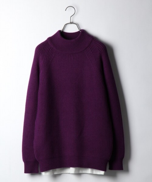 RAGEBLUE（レイジブルー）の「ハイネックニット（トップス・ホワイト/ブラック/ブルー系/パープル）」の4枚目の写真