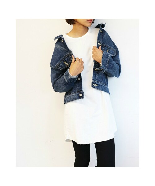 RED CHOP WORKS(レッドチョップワークス)の「(レッドチョップワークス)ロングロンT(トップス・レディース・ホワイト/ライトグレー・40)」の13枚目の写真