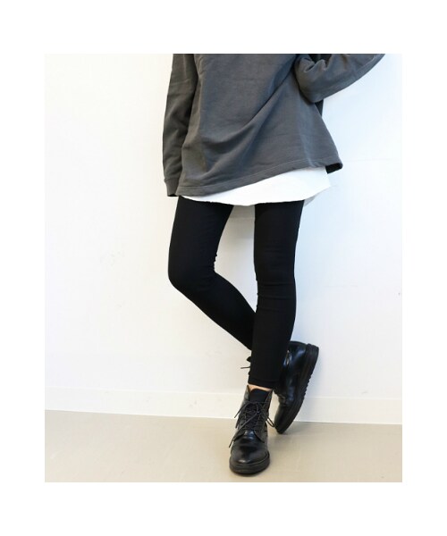 RED CHOP WORKS(レッドチョップワークス)の「(レッドチョップワークス)ロングロンT(トップス・レディース・ホワイト/ライトグレー・40)」の3枚目の写真