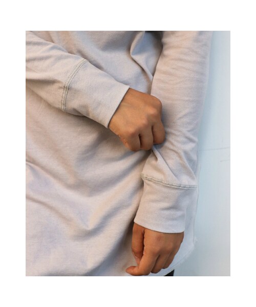 RED CHOP WORKS(レッドチョップワークス)の「(レッドチョップワークス)ロングロンT(トップス・レディース・ホワイト/ライトグレー・40)」の17枚目の写真