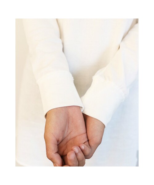 RED CHOP WORKS(レッドチョップワークス)の「(レッドチョップワークス)ロングロンT(トップス・レディース・ホワイト/ライトグレー・40)」の11枚目の写真