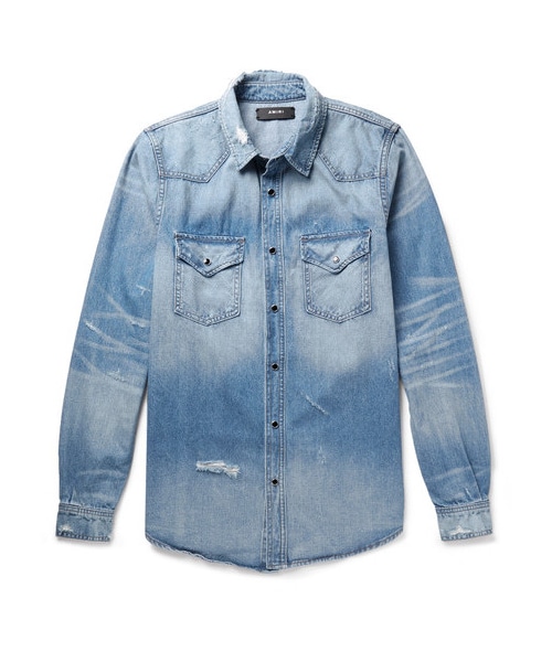 AMIRI（アミリ）の「AMIRI Distressed Denim Shirt（シャツ/ブラウス