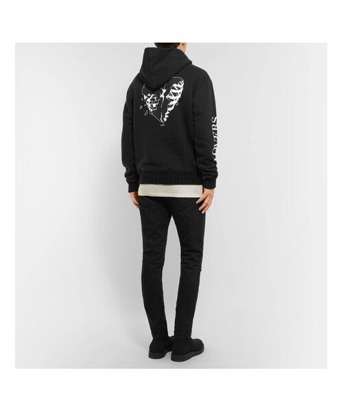 AMIRI LOVERSパーカー AMIRI（アミリ）の「AMIRI Lovers Printed Loopback Cotton-Jersey