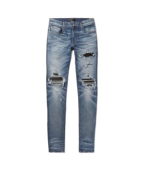 新品 AMIRI MX1 denim skinny-fit jeans LB